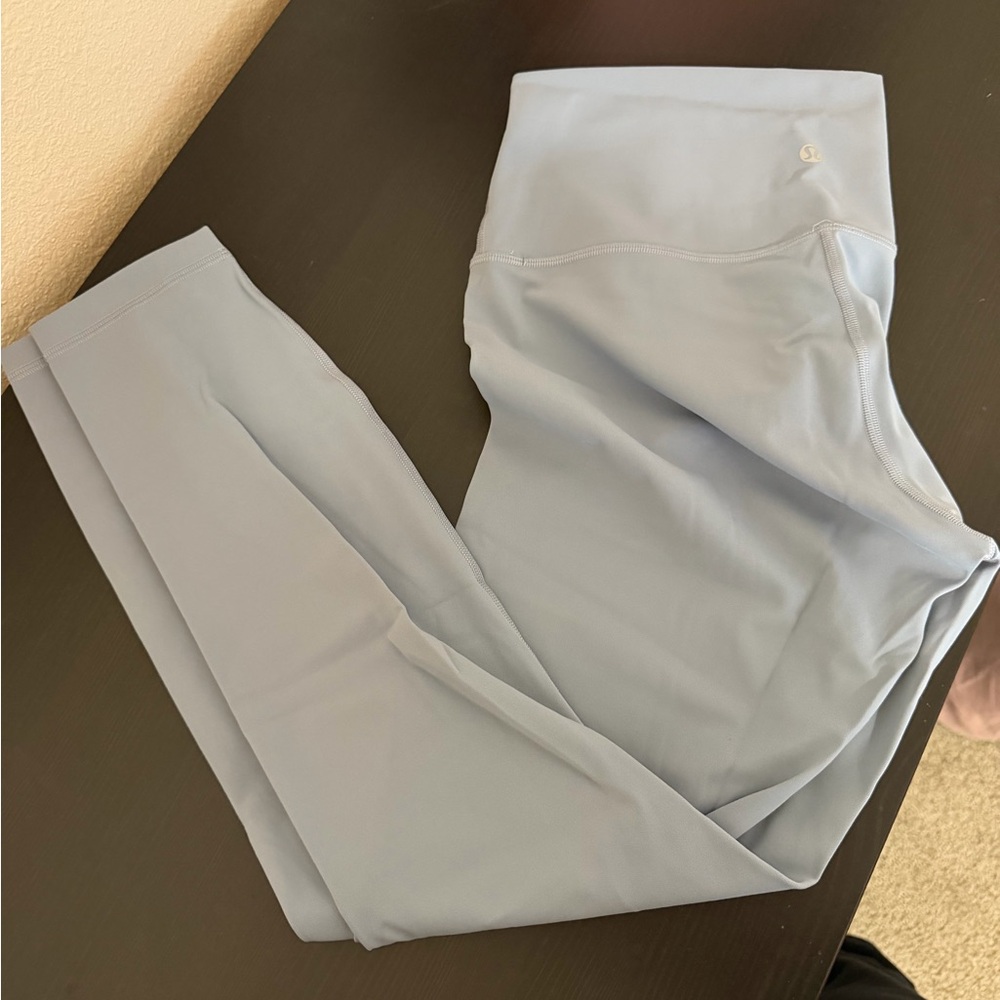 lululemon Wunder Train High-Rise Light Blue Leggings. Worn once. Size 8. 25”